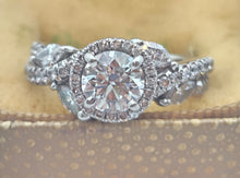 Load image into Gallery viewer, 2418: Platinum Exceptional 1ct Central Diamond (GIA CERT) Ring - D Colour- The finest
