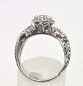 2418: Platinum Exceptional 1ct Central Diamond (GIA CERT) Ring - D Colour- The finest