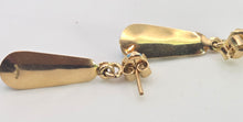 Load image into Gallery viewer, 2474 Antique 18ct Gold Cabochon Turquoises Drop Stud Earrings
