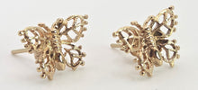 Load image into Gallery viewer, 2529- Vintage 9ct Gold Openwork Butterfly Stud Earrings
