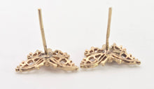 Load image into Gallery viewer, 2529- Vintage 9ct Gold Openwork Butterfly Stud Earrings
