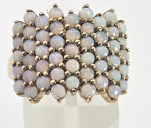 Cargar imagen en el visor de la galería, 2541- Vintage Statement 9ct Gold 49 White Opals Dress Ring
