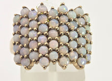 Cargar imagen en el visor de la galería, 2541- Vintage Statement 9ct Gold 49 White Opals Dress Ring
