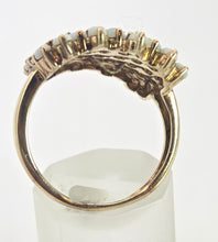 Cargar imagen en el visor de la galería, 2541- Vintage Statement 9ct Gold 49 White Opals Dress Ring
