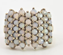 Cargar imagen en el visor de la galería, 2541- Vintage Statement 9ct Gold 49 White Opals Dress Ring
