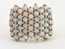 Cargar imagen en el visor de la galería, 2541- Vintage Statement 9ct Gold 49 White Opals Dress Ring
