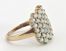 Cargar imagen en el visor de la galería, 2541- Vintage Statement 9ct Gold 49 White Opals Dress Ring
