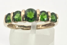 Load image into Gallery viewer, 2549: Vintage 9ct Gold Green Diopside Stacker/Hal Eternity Ring
