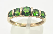 Load image into Gallery viewer, 2549: Vintage 9ct Gold Green Diopside Stacker/Hal Eternity Ring

