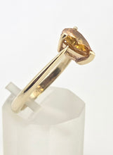 Load image into Gallery viewer, 0614: Vintage 9ct Gold Rare Pear Cut Natural Yellow Diamond (1.12ct) Ring
