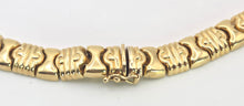 Load image into Gallery viewer, 0613: Vintage: Italian 18ct Gold Geometric Flat Link Choker Necklace- 52 Grams
