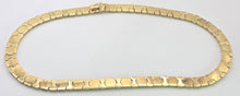 Load image into Gallery viewer, 0613: Vintage: Italian 18ct Gold Geometric Flat Link Choker Necklace- 52 Grams
