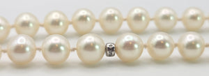 2612 Vintage Tiffany & Co Ziegfeld Freshwater Pearls Silver Necklace -Extra Long- 280cm