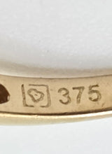 Load image into Gallery viewer, 2545; Vintage 9ct Gold Fire Opals Diamonds Dress Ring
