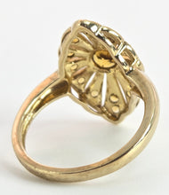 Load image into Gallery viewer, 2547: 9ct Gold 15 Yellow Citrines Art Deco Style Sunburst Ring

