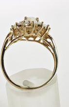 Load image into Gallery viewer, 2564: Vintage 9ct Gold 15 White Opals 12 Diamonds Cluster Ring
