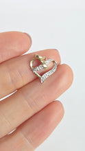 Load image into Gallery viewer, 0110: Vintage: Petite 9ct Gold Natural Diamonds Heart-Shaped Pendant
