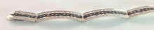 Load image into Gallery viewer, 2379: Vintage 9ct White Gold Black &amp; White Natural Diamonds Bracelet (18cm)
