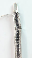 Load image into Gallery viewer, 2379: Vintage 9ct White Gold Black &amp; White Natural Diamonds Bracelet (18cm)
