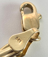 Load image into Gallery viewer, 2381: Vintage: 9ct Gold Multi-Gem Ribbon Link Bracelet (18cm)
