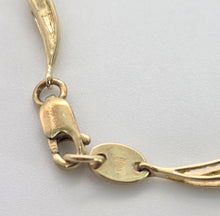 Load image into Gallery viewer, 2382: Vintage: 9ct Gold Blue Sapphires Natural Diamonds Link Bracelet (18cm)
