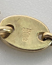 Load image into Gallery viewer, 2382: Vintage: 9ct Gold Blue Sapphires Natural Diamonds Link Bracelet (18cm)
