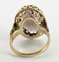 Cargar imagen en el visor de la galería, 2387- Vintage 9ct Gold large Smokey Quartz Cocktail Ring- From 1976

