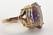 Cargar imagen en el visor de la galería, 2424: Vintage Large 9ct Gold Oval Faceted Ametrine Cocktail Ring
