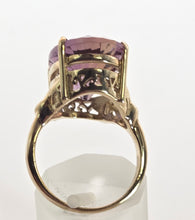 Cargar imagen en el visor de la galería, 2424: Vintage Large 9ct Gold Oval Faceted Ametrine Cocktail Ring

