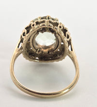 Load image into Gallery viewer, 2433: Vintage: 9ct Gold Large Mint Green Amethyst Ring -From 1967

