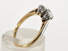 Load image into Gallery viewer, 0149Vintage: 18ct Gold Platinum Setting Round Brilliants Cut Diamonds (0.57ct) Trilogy Ring
