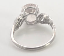 Load image into Gallery viewer, 0341- Vintage: 9ct White Gold Pink Morganite 14 Natural Sparkling Diamonds Ring
