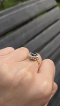 Load image into Gallery viewer, 2498 Vintage: 9ct Gold Australian Sapphira 20 Diamonds Diana Style Cluster Ring- From 1986
