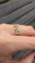 Load image into Gallery viewer, 2240 Vintage: 9ct Gold Openwork 29 Natural Diamonds (0.33ct)  Dress Ring
