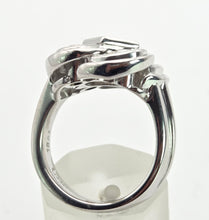 Load image into Gallery viewer, 2556: Vintage: Fabulous 18ct White Gold Violet Blue Tanznaites Geometric Cocktail Ring
