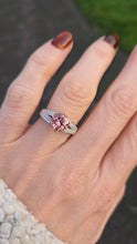 Load image into Gallery viewer, 2484 Vintage: 9ct Gold Round Cut Pink Morganite 40 Natural Sparkling Diamomds
