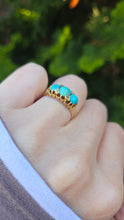 Cargar imagen en el visor de la galería, 6192 Antique: 18ct  Gold Turquoises Rose Cut Diamonds - From 1911
