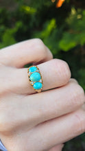 Cargar imagen en el visor de la galería, 6192 Antique: 18ct  Gold Turquoises Rose Cut Diamonds - From 1911
