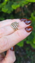 Load image into Gallery viewer, 2300 Vintage: 9ct Gold 33 Natural Champagne Diamonds Cocktail Cluster Ring
