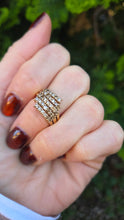 Load image into Gallery viewer, 2300 Vintage: 9ct Gold 33 Natural Champagne Diamonds Cocktail Cluster Ring
