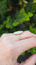 Load image into Gallery viewer, 2461 Vintage; 9ct Gold Marquise Cut White Opal Dress Ring

