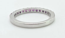 Load image into Gallery viewer, 1881- Vintage 18ct White Gold 11 Rubies Half-Eternity Stacker Ring
