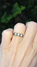 Load image into Gallery viewer, Vintage: 9ct Gold Blue Sapphires Opals Dress/Stacker Ring
