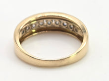 Load image into Gallery viewer, 2374: Vintage; 18ct Gold 9 Natural Round Full Cut Diamonds (0.5ct) Channel Set Ring
