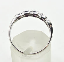 Load image into Gallery viewer, 2410: Vintage 18ct Whit Gold Rubies Diamonds Stacker/ Half- Eternity Ring
