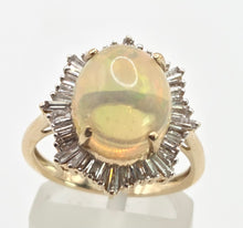 Load image into Gallery viewer, 1964: Vintage: 14ct Gold Welo Opal (3.93ct) Diamonds (1.28ct) Ring
