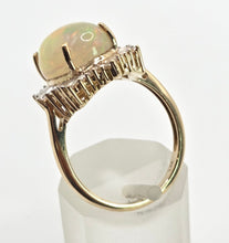 Load image into Gallery viewer, 1964: Vintage: 14ct Gold Welo Opal (3.93ct) Diamonds (1.28ct) Ring
