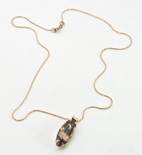 Load image into Gallery viewer, 2581: Vintage: 9ct Gold Marquise Cut Smokey Quartz Pendant &amp; Necklace
