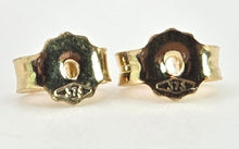 Load image into Gallery viewer, 2595: Vintage: 9ct Gold Round Cut Rubies Stud Earrings
