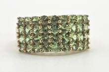 Load image into Gallery viewer, 2611: Vintage; 9ct Gold 32 Green Garnets Statement Ring- Fabulous
